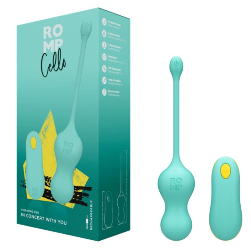 Romp-Cella Uovo Vibratore Multifunzione Turchese 6 Romp-Cella Uovo Vibratore Multifunzione Turchese · Vibratori (imaginea 6)
