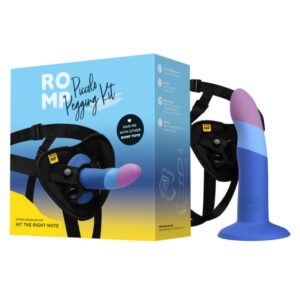 Romp-Piccola Harness con Dildo in Silicone Tricolore 14 cm-Ventosa · Dildo & Stimolatori (imaginea 6)