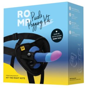 Romp-Piccola Harness con Dildo in Silicone Tricolore 14 cm-Ventosa · Dildo & Stimolatori (imaginea 10)