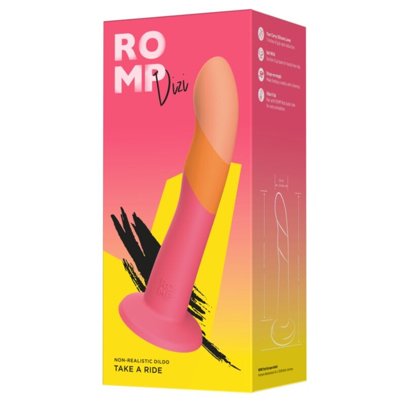Romp-Dildo in Silicone Tricolore, 18 cm-Waterproof, Ventosa · Dildo & Stimolatori (imaginea 5)
