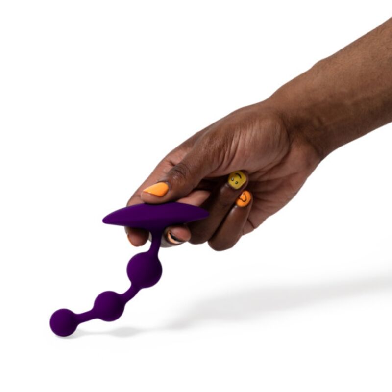 Romp-Amplificatore di perle anali flessibili in silicone 12,5 cm Viola · Giocattoli anali (imaginea 5)