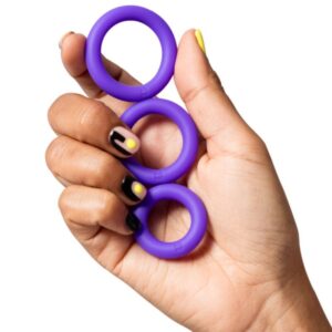 Romp-Remix Trio Set di 3 Anelli in Silicone Viola-Waterproof · Anelli & Guaine per pene (imaginea 3)
