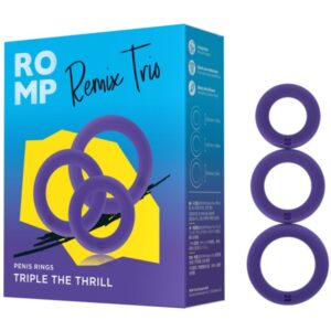 Romp-Remix Trio Set di 3 Anelli in Silicone Viola-Waterproof · Anelli & Guaine per pene (imaginea 5)