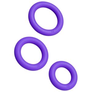 Romp-Remix Trio Set di 3 Anelli in Silicone Viola-Waterproof