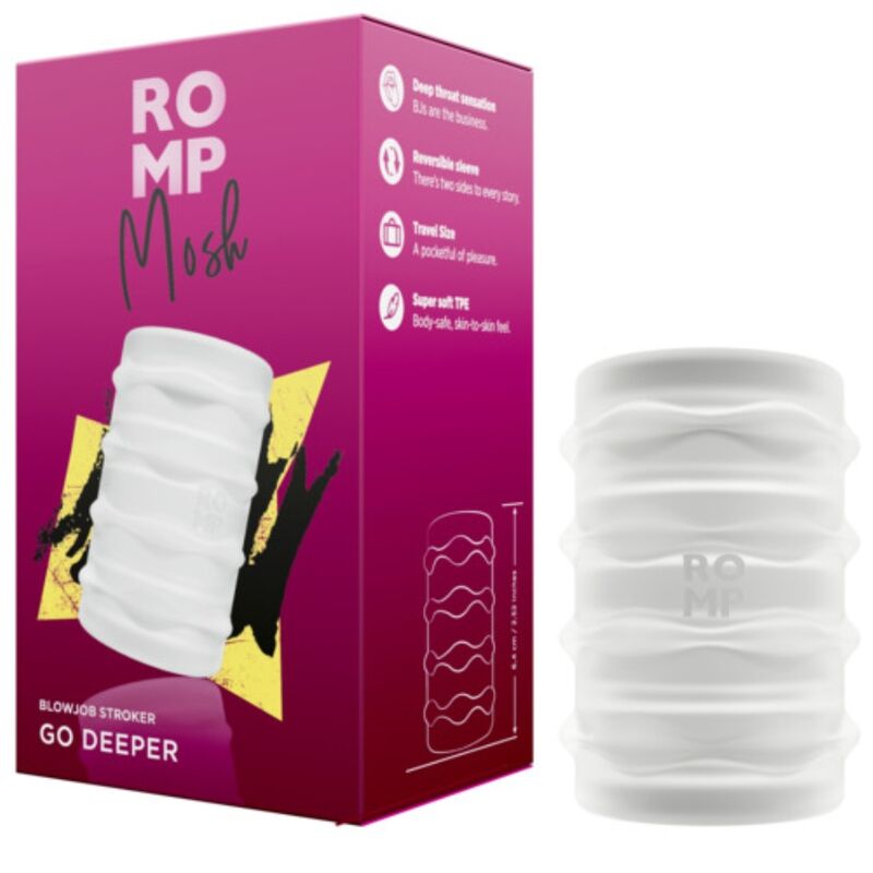Romp-Mosh Masturbatore Maschile Trasparente con Guaina Reversibile 3 Romp-Mosh Masturbatore Maschile Trasparente con Guaina Reversibile · Masturbatori (imaginea 3)