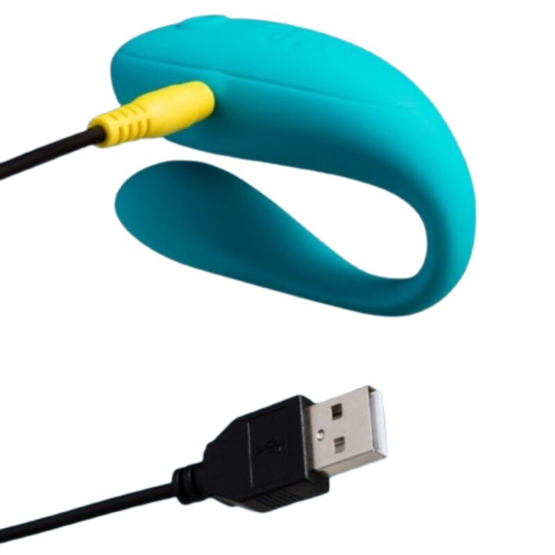Romp-Join Vibratore per Coppia Turchese-Silicone, 3 velocità · Giocattoli per coppie (imaginea 5)