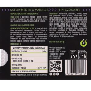 Wug Gum-On Guma Funzionale con Caffeina e Guaranà, Sapore di Menta 8 Wug Gum-On Guma Funzionale con Caffeina e Guaranà, Sapore di Menta · Integratori alimentari (immagine 4)