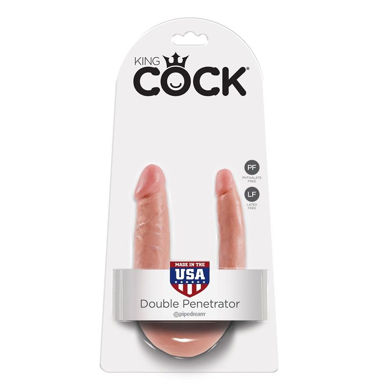 King Cock-Dildo Doppia Penetrazione 12.7 cm Natural-Waterproof — PIPEDREAMS · Dildo & Stimolatori (imaginea 4)