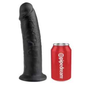 King Cock-25 cm Nero-Latex, Ventosa