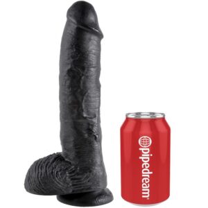 King Cock-Dildo Realist Nero 26.5 cm-Ventosa
