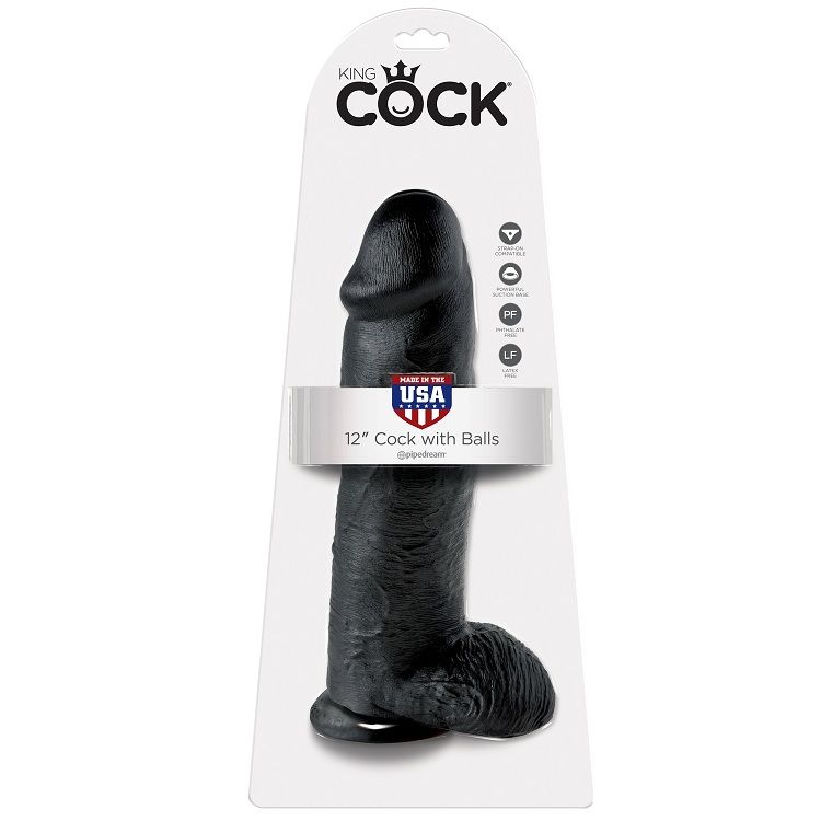 King Cock-12 Penis Realist Nero 30.48 cm-Ventosa 2 King Cock-12 Penis Realist Nero 30.48 cm-Ventosa — PIPEDREAMS · Dildo & Stimolatori (imaginea 2)
