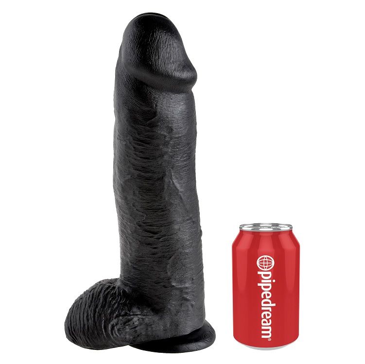 King Cock-12 Penis Realist Nero 30.48 cm-Ventosa