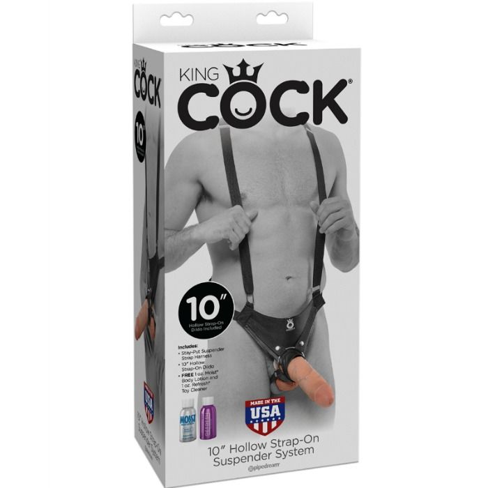 King Cock-Strap-on con Dildo Nudo 25.5 cm e Bretelle, Colore Carne 8 King Cock-Strap-on con Dildo Nudo 25.5 cm e Bretelle, Colore Carne — PIPEDREAMS · Anelli & Guaine per pene (imaginea 8)