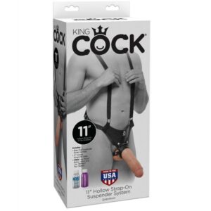 Pipedreams-King Cock Strap-on con Dildo Nudo 28 cm · Anelli & Guaine per pene (immagine 2)