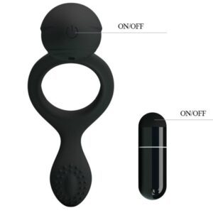 For Him-Ethel Anello Vibratore con Stimolatore-Silicone — PRETTY LOVE · Anelli & Guaine per pene (imaginea 7)