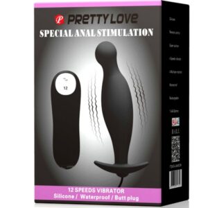 Remote Control-Plug anale Silicone 12 modalità Vibrazione — PRETTY LOVE · Accessori BDSM (immagine 7)