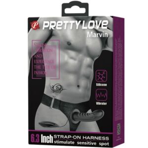 Harness Collection-Marvin Strap-on con Vibrazioni e Dildo — PRETTY LOVE · Anelli & Guaine per pene (immagine 3)