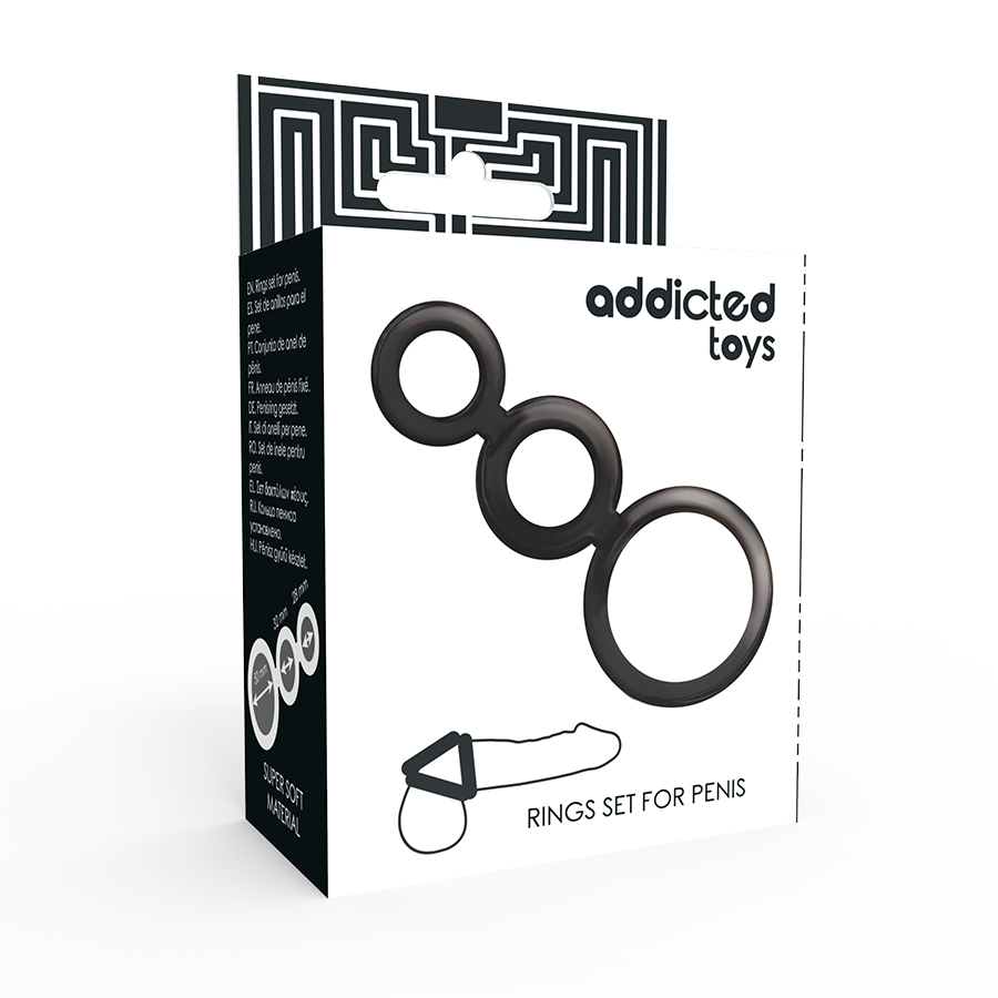 Addicted Toys-Set di anelli per il pene - Smoked 2 Addicted Toys-Set di anelli per il pene - Smoked · Anelli & Guaine per pene (imaginea 2)