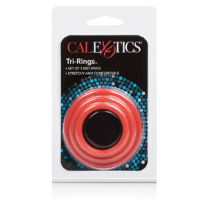 Calexotics-Tri-rings Set Rosso-Silicone 8 Calexotics-Tri-rings Set Rosso-Silicone · Anelli & Guaine per pene (imaginea 4)