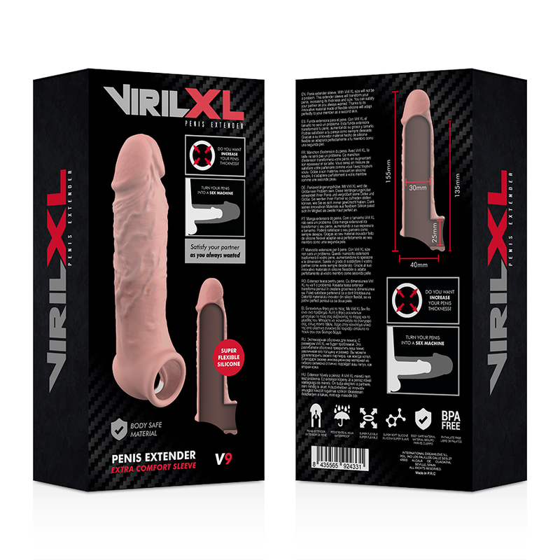 Virilxl-Liquido Silicone V9 Extension Pene · Anelli & Guaine per pene (immagine 9)