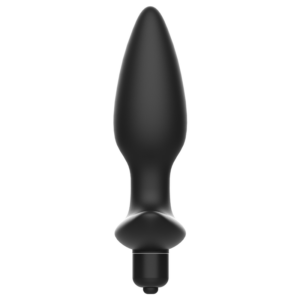 Addicted Toys-Massaggiatore Plug anale con Vibrazione, Nero-Silicone · Accessori BDSM (imaginea 3)