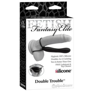 Pipedreams-Fetish Fantasy Elite Double Trouble Strap-on · Anelli & Guaine per pene (immagine 2)