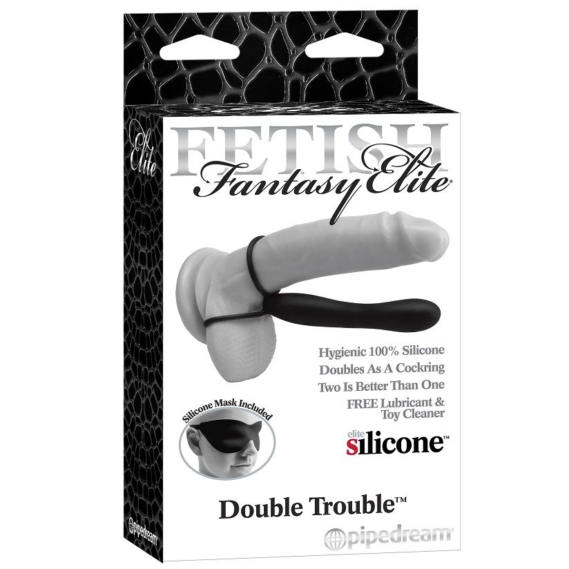 Pipedreams-Fetish Fantasy Elite Double Trouble Strap-on · Anelli & Guaine per pene (immagine 2)