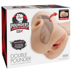 Pdx Plus+-Doppia pesa vibrante Squeeze Stroker Light 20.5 CM — PIPEDREAMS · Masturbatori