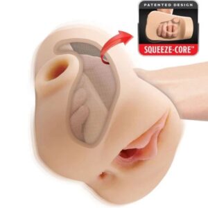 Pdx Plus+-Doppia pesa vibrante Squeeze Stroker Light 20.5 CM — PIPEDREAMS · Masturbatori (immagine 4)