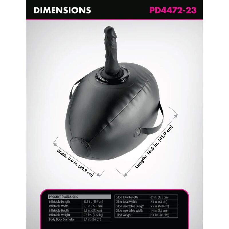 Fetish Fantasy Series-Body Dock Sedia Gonfiabile Con Dildo Nero 5 Fetish Fantasy Series-Body Dock Sedia Gonfiabile Con Dildo Nero — PIPEDREAMS · Cuscini erotici (imaginea 5)