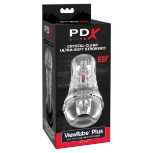 Pdx Elite-ViewTube Plus See-Thru EZ-Grip Trasparente Stroker 21 cm