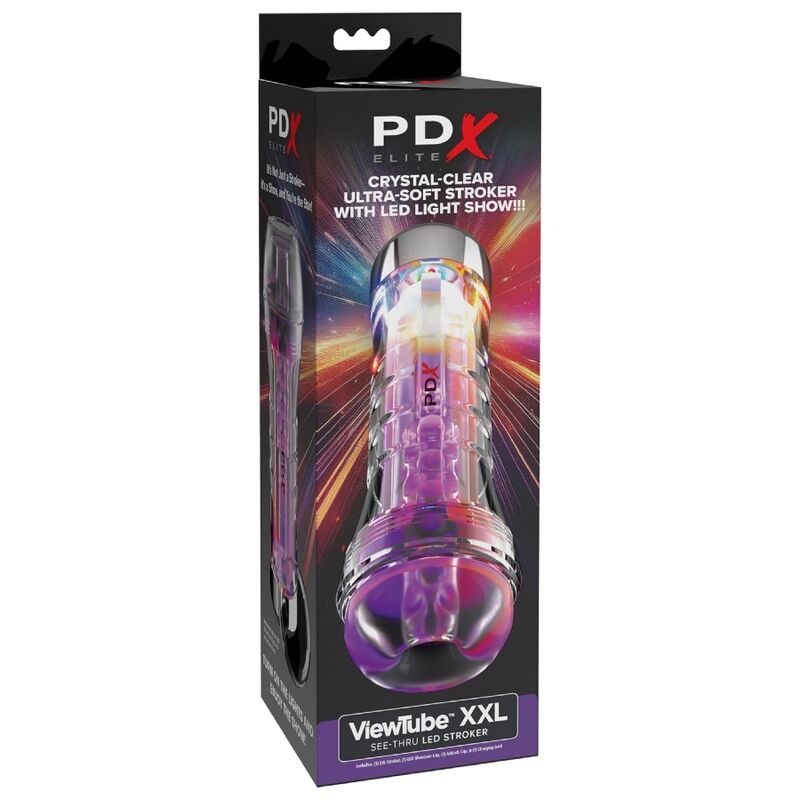 Pdx Elite-Viewtube XXL LED Trasparente Stroker 27.3 CM 2 Pdx Elite-Viewtube XXL LED Trasparente Stroker 27.3 CM — PIPEDREAMS · Masturbatori (imaginea 2)