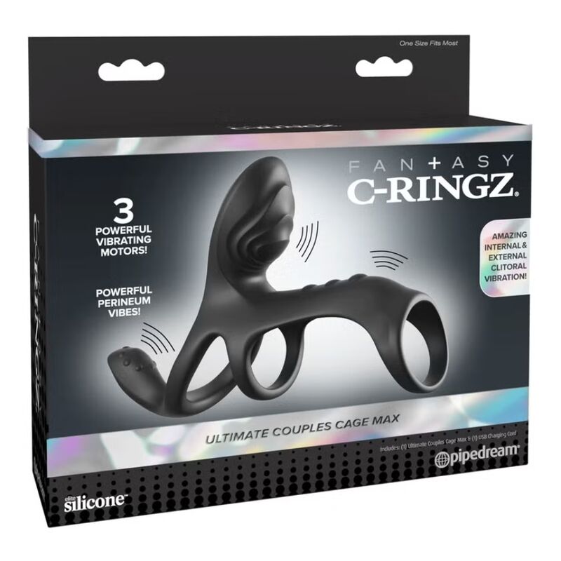 Fantasy C-ringz-Ultimate Coppie Cage Max Vibrating Cock Ring — PIPEDREAMS · Anelli & Guaine per pene (immagine 3)