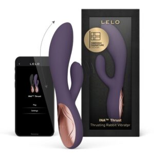 Lelo-Ina Thrust Rabbit Vibratore Silicone, Ricaricabile, App
