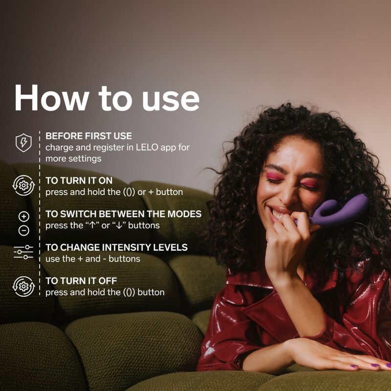 Lelo-Ina Thrust Rabbit Vibratore Silicone, Ricaricabile, App · Vibratori (immagine 7)