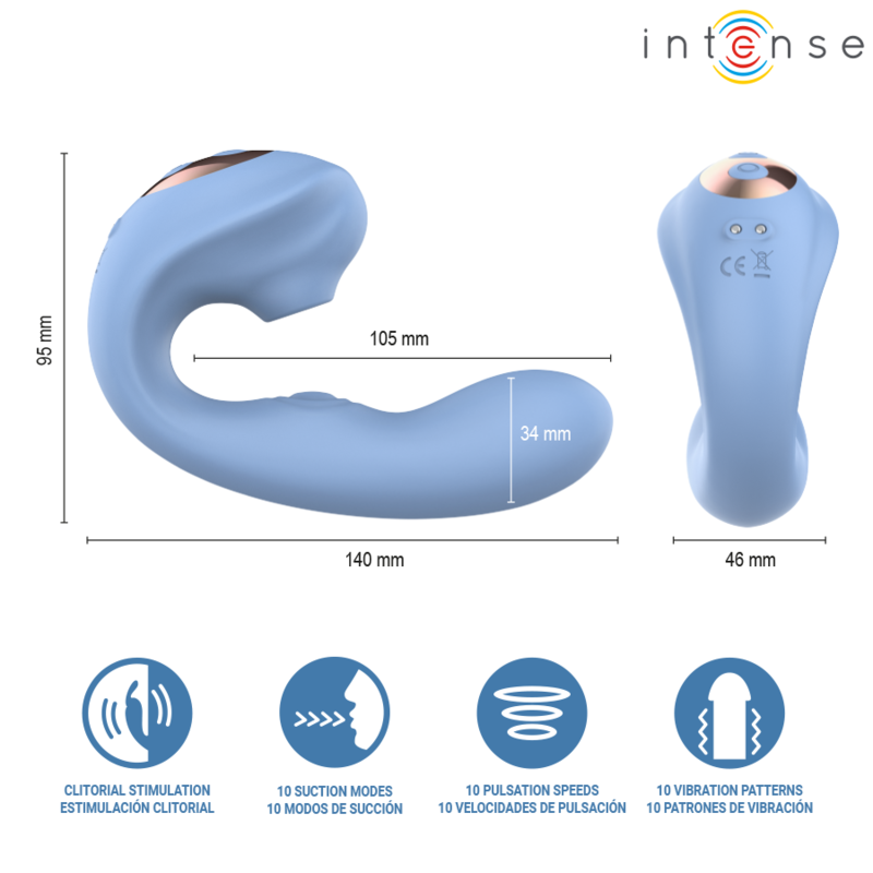 Intense High Tech-Gina Multifunzionale Stimolatore Clitorideo Blu 6 Intense High Tech-Gina Multifunzionale Stimolatore Clitorideo Blu · Vibratori (imaginea 6)