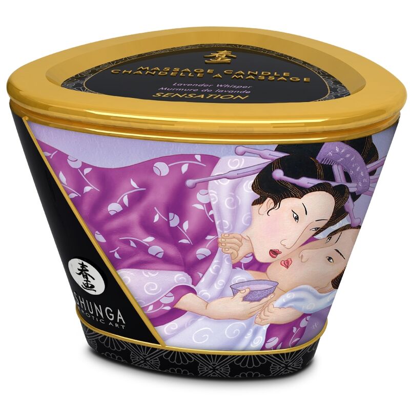 Shunga Candela Massaggio – Lavanda 170 ml · Massaggio erotico (immagine 2)