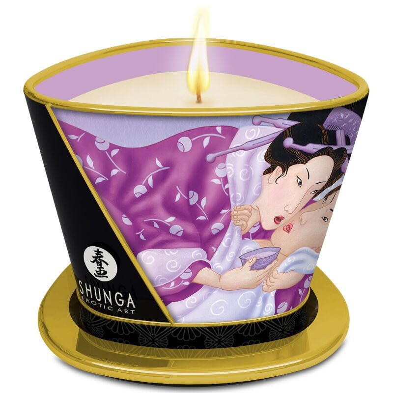 Shunga Candela Massaggio – Lavanda 170 ml · Massaggio erotico (immagine 3)