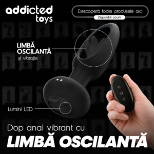 Addicted Toys-Plug anale con Lingua Vibrante e Telecomando-10 velocità