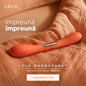 Lelo-Boomerang Vibratore a due teste Rosso Coral-Silicone, 12
