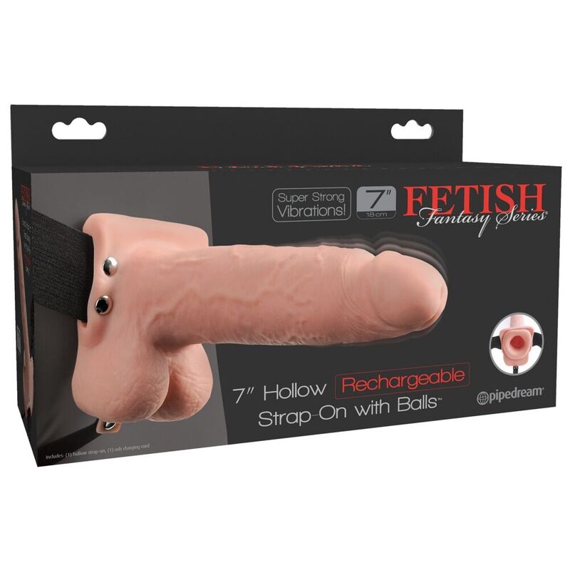 Fetish Fantasy Series – Strap-Realistico con vibrazioni e testicoli 17,8 cm