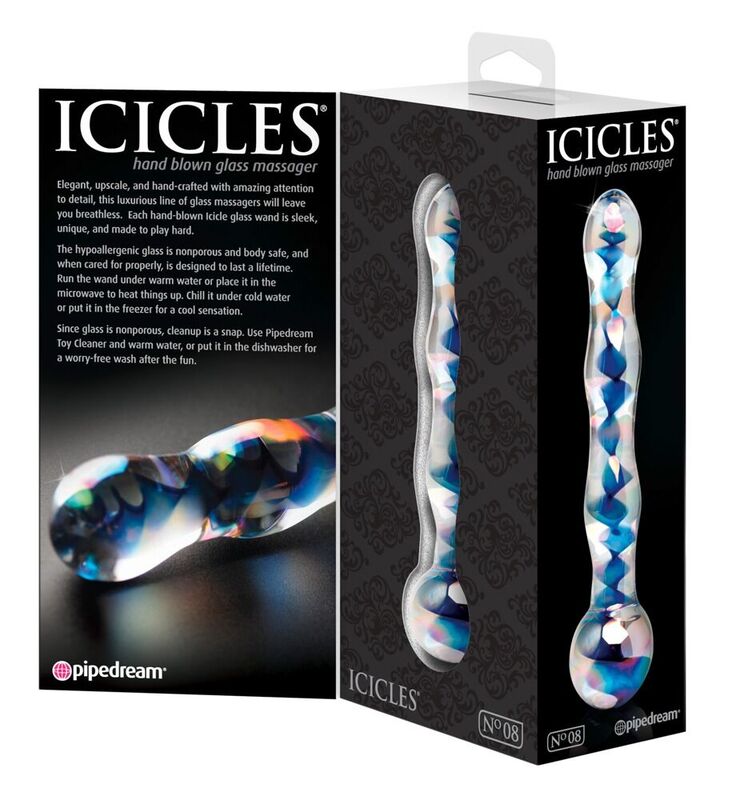 Icicles-N. 8 Massaggiatore in vetro — PIPEDREAMS · Dildo & Stimolatori (immagine 5)