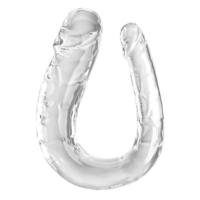 King Cock-Doppio Disturbo Doppio Dildo 44 cm Clear-TPE