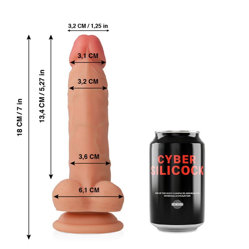 Cyber Silicock-Jude Ultra Realist Silicone Liquido Morbido 18 cm