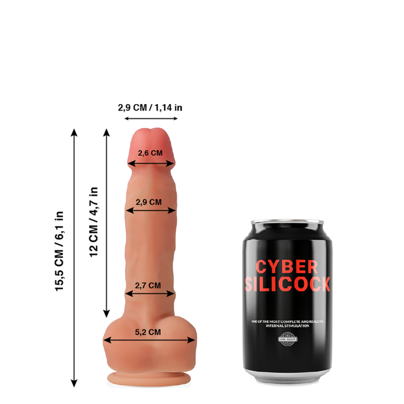 Cyber Silicock-Ansel Ultra Realist in Silicone Liquido Morbido 15,5 cm