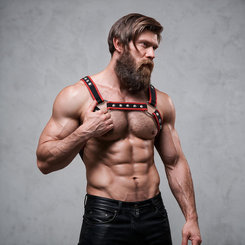 Fetish Submissive Attitude-Imbracatura Bulldog per Petto Ecopiele · Accessori BDSM (imaginea 4)