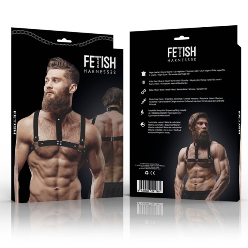Fetish Submissive Attitude-Imbracatura Bulldog Ecopiele per il seno · Accessori BDSM (immagine 3)