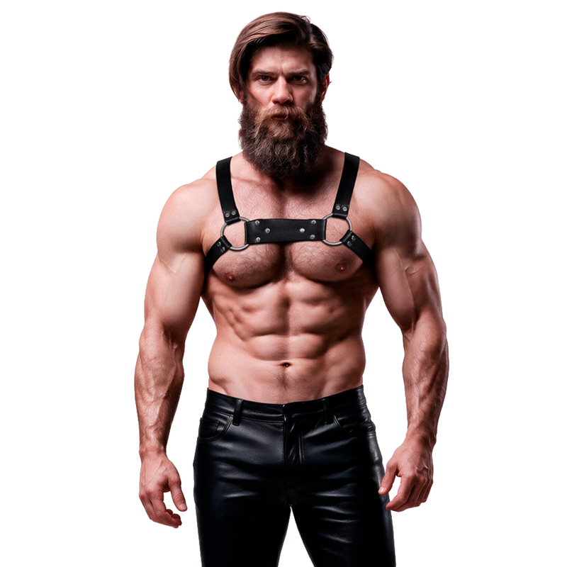 Fetish Submissive Attitude-Imbracatura Bulldog Ecopiele per il seno · Accessori BDSM