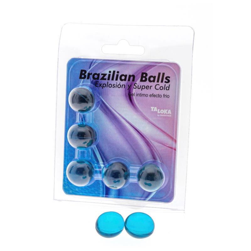 Taloka-5 Biglie Brasiliane con Gel Eccitante Effetto Raffreddamento — DIVERTY SEX · Lubrificanti