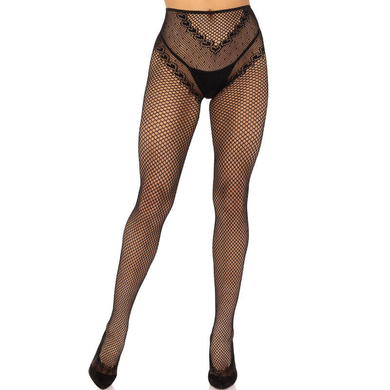 Leg Avenue-Calze a rete con apertura intima · Lingerie sexy donna